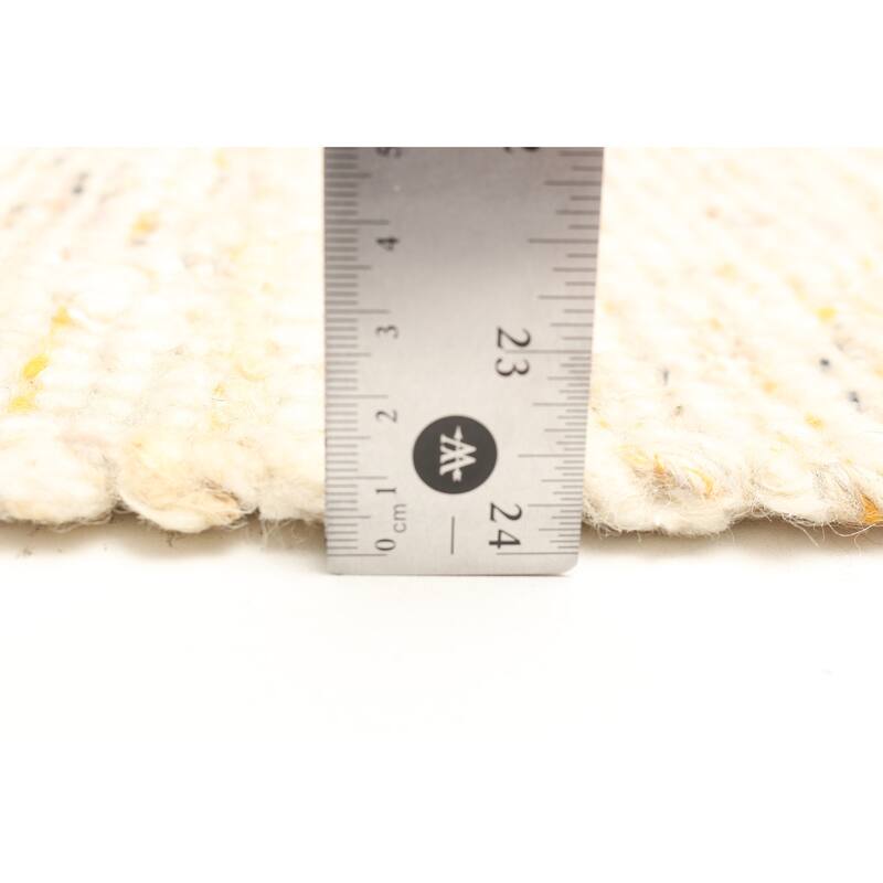 ECARPETGALLERY Braid weave Sienna Beige, Cream Wool Rug - 4'11 x 7'9