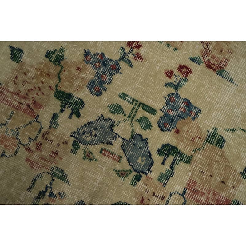 Hand Knotted Oriental 100% Wool Carpet Transitional Floral Beige & Ivories Anatolian Area Rug - 6' 4'' X 3' 6''