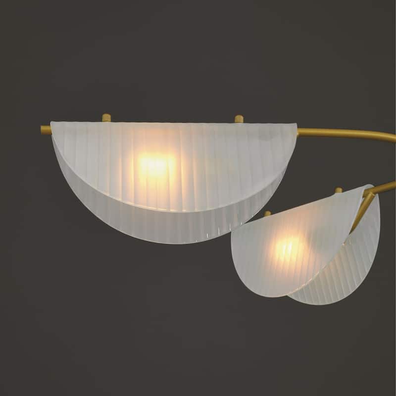 Acroma 6-Light Black Steel & Glass Dimmable Linear Chandelier