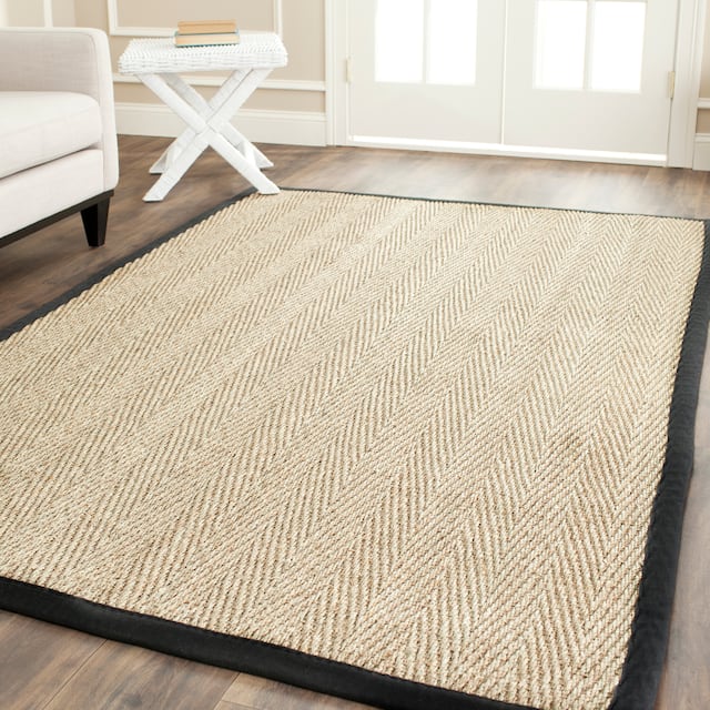 SAFAVIEH Natural Fiber Oceana Herringbone Seagrass Rug
