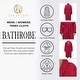 preview thumbnail 47 of 76, 100% Cotton Soft Terry Adult Unisex Lightweight Bathrobe by Superior