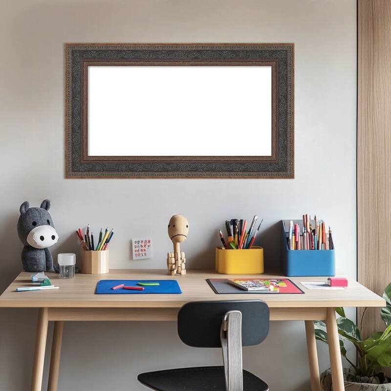 Attic Aged Framed Dry Erase Magnetic Board