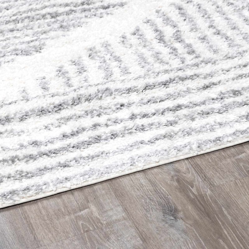 Hauteloom Lux Shag Collection Moroccan Farmhouse Shaggy High Plush Pile Area Rug