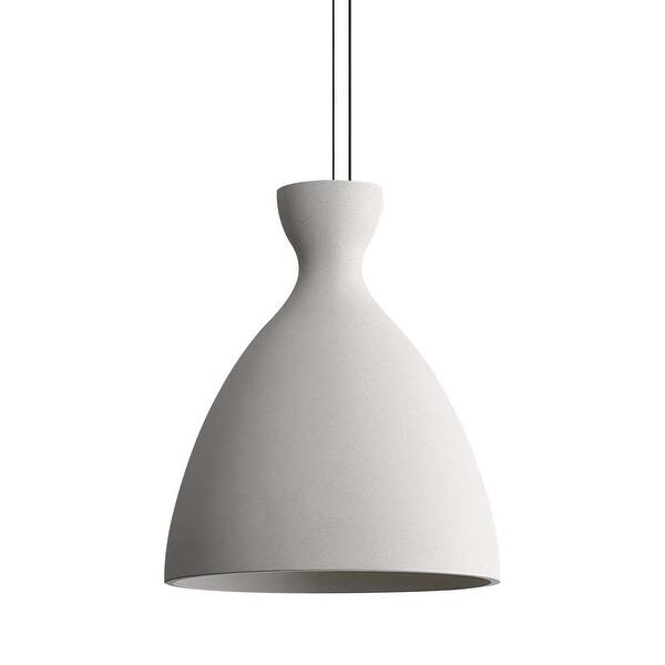 slide 2 of 11, Golden Lighting 2173-14 Aethera 14" Wide Pendant White Sandstone Cement