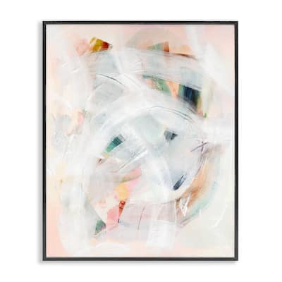 Stupell Soft Abstraction with Curved Lines Framed Giclee Art Design By Gemma Bardot