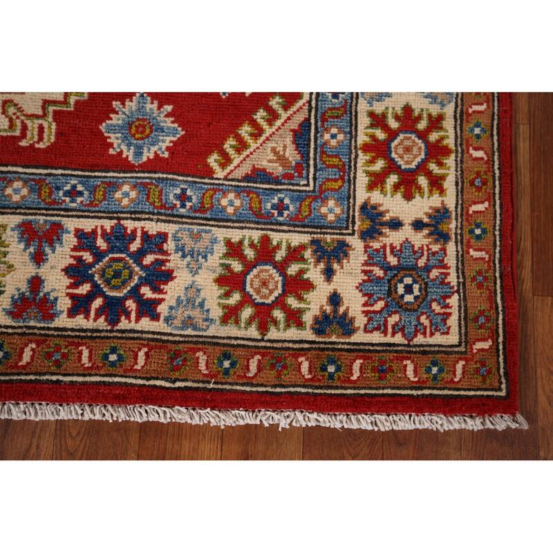 Oriental Orange Kazak Area Rug Hand-Knotted Bedroom Wool Carpet - 3'11" x 6'0"