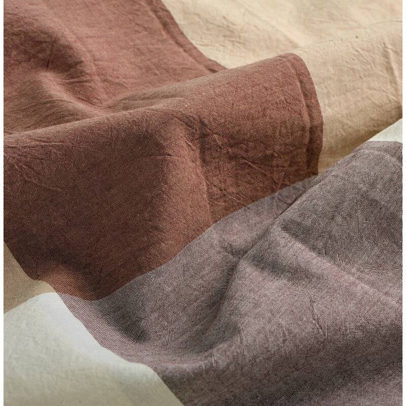 Cotton Plaid Windowpane Check 3-piece Duvet Cover Set