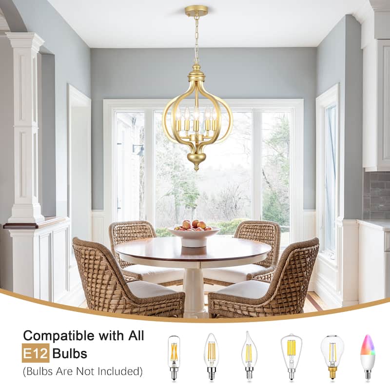5-Light Candlestick Hanging Linear Chandelier Lighting Island Chandelier Fixture for Kitchen Island
