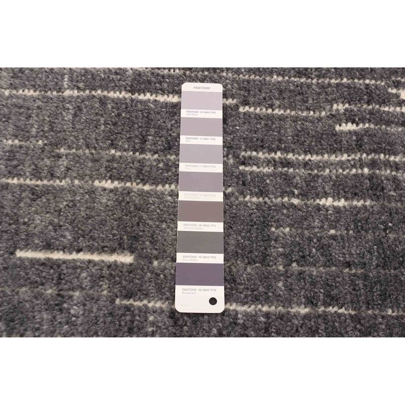 ECARPETGALLERY Hand-knotted Tangier Dark Grey Wool Rug - 4'11 x 7'10