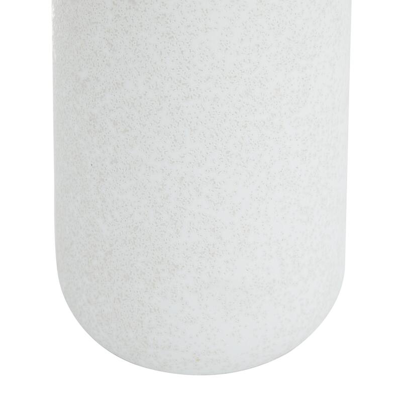 Ceramic Decorative Vase with Leather Handles - Set of 2 White - CosmoLiving by Cosmopolitan