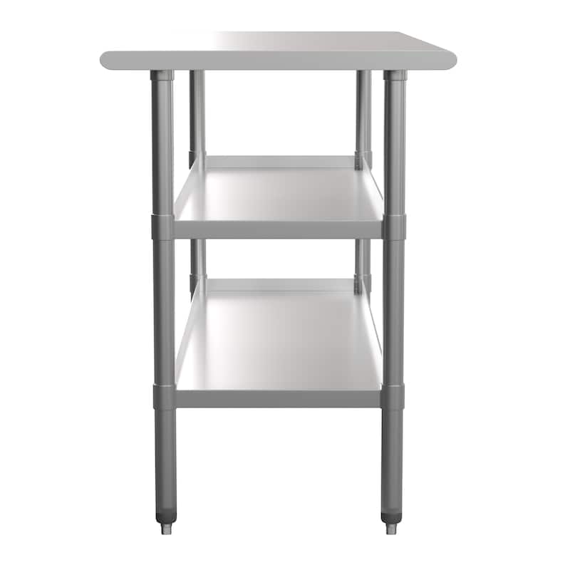 NSF Certified Commercial 18-Gauge Stainless Steel Work and Prep Table