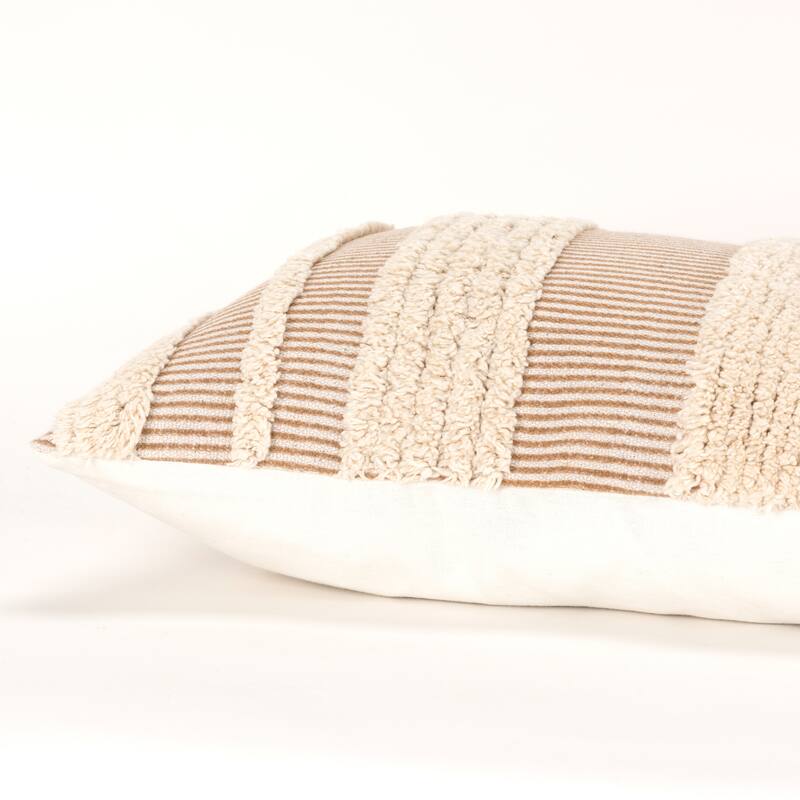 Rizzy Home Boho Stripe Tufted Throw Pillow