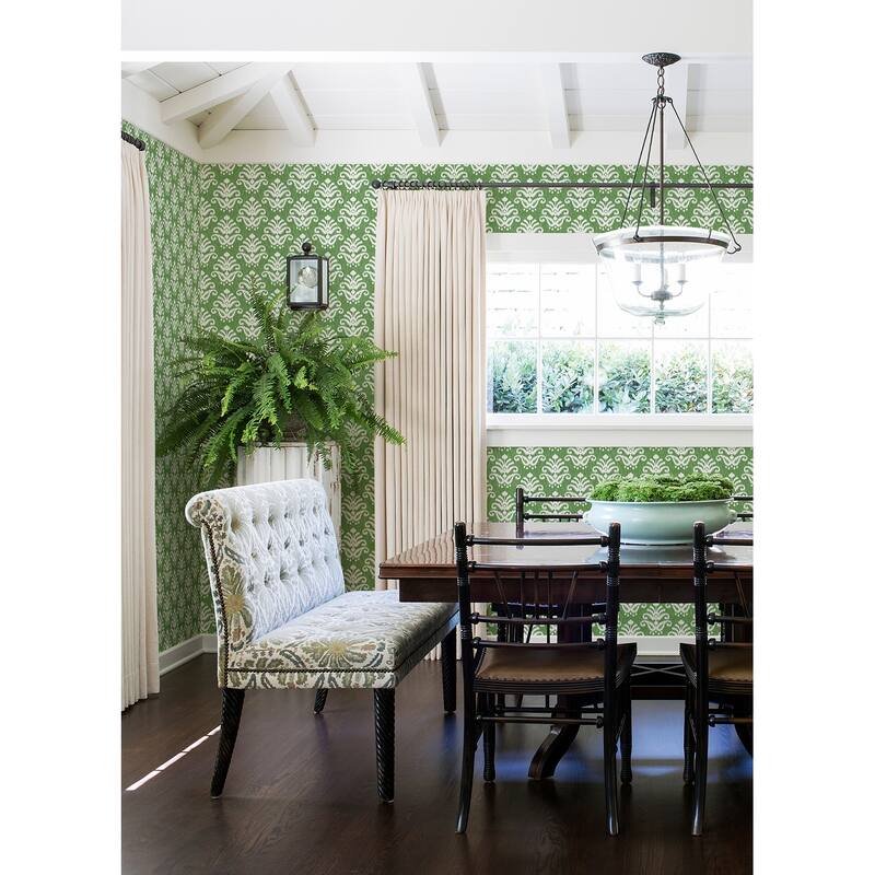 A-Street Prints Keaton Green Medallion Wallpaper