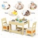 preview thumbnail 11 of 20, Costway Kids Table Chairs Set With Storage Boxes Blackboard Whiteboard