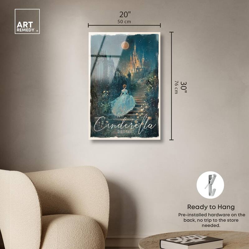 Classic Cinderella Acrylic by Art Remedy, Ready to Hang
