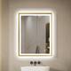Wall Mounted Back Light Bathroom Framed LED Mirror Anti- Fog With Dimmable Light Touch Sensor And Memory Function - 36"H x 28'' W - Brushed Gold