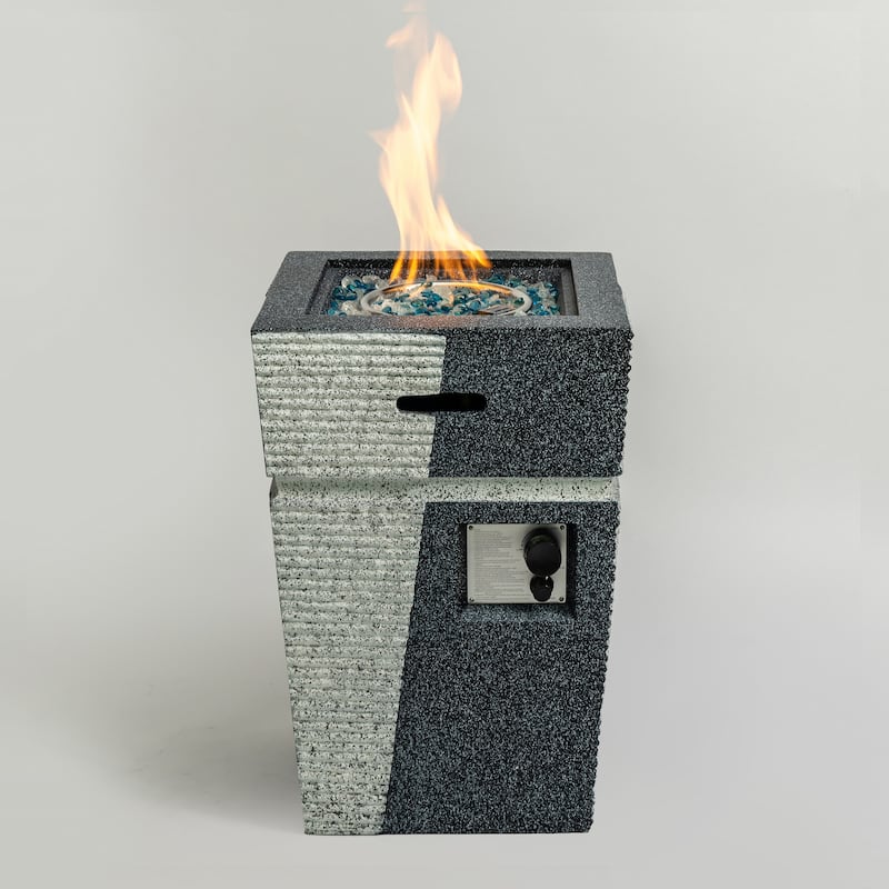 Outdoor Concrete Fire Pit Column Propane Fire Pit Patio Gas Fire Pit