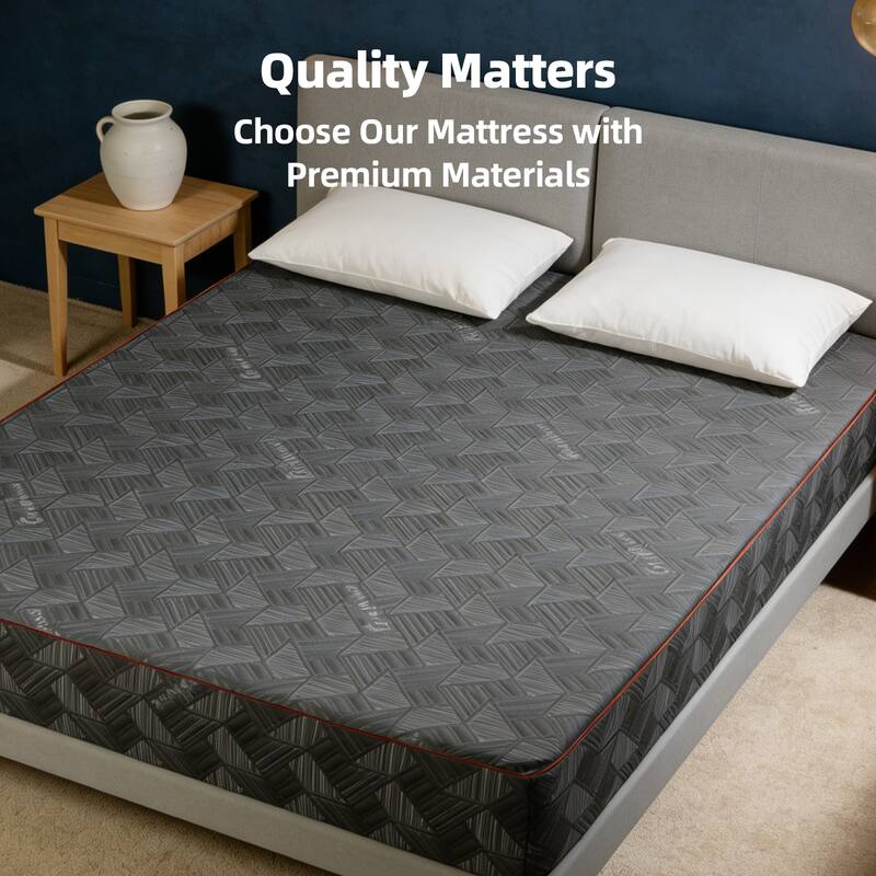 10 Inch Queen Mattress Sterilizing & Airy, Premium High Resilience for Optimal Support, Non-Toxic Eco-Friendly Fabric