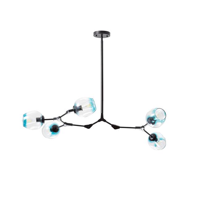 Belladepot Modern Full-angle Adjustable Chandelier with Smoked Glass Shades