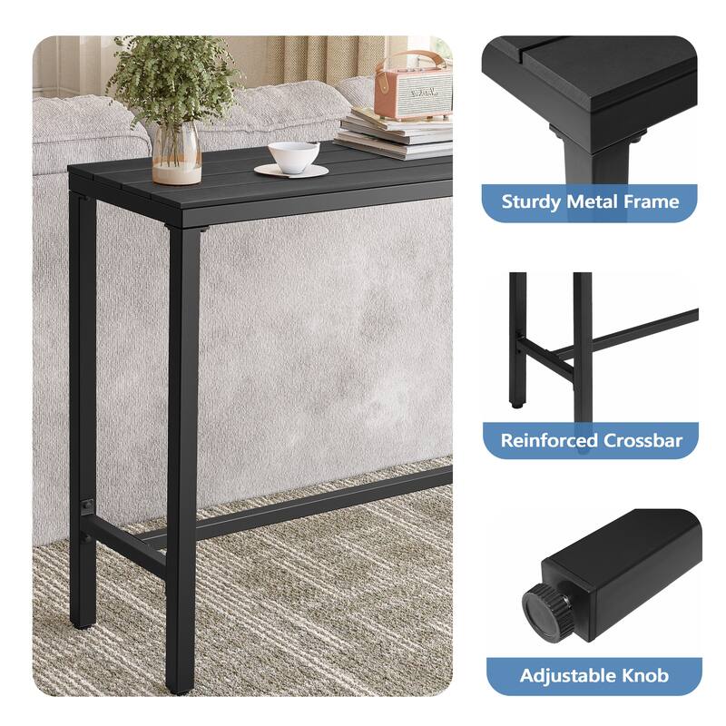 VredHom Outdoor Indoor Patio Rectangular Bar Table Pub Table