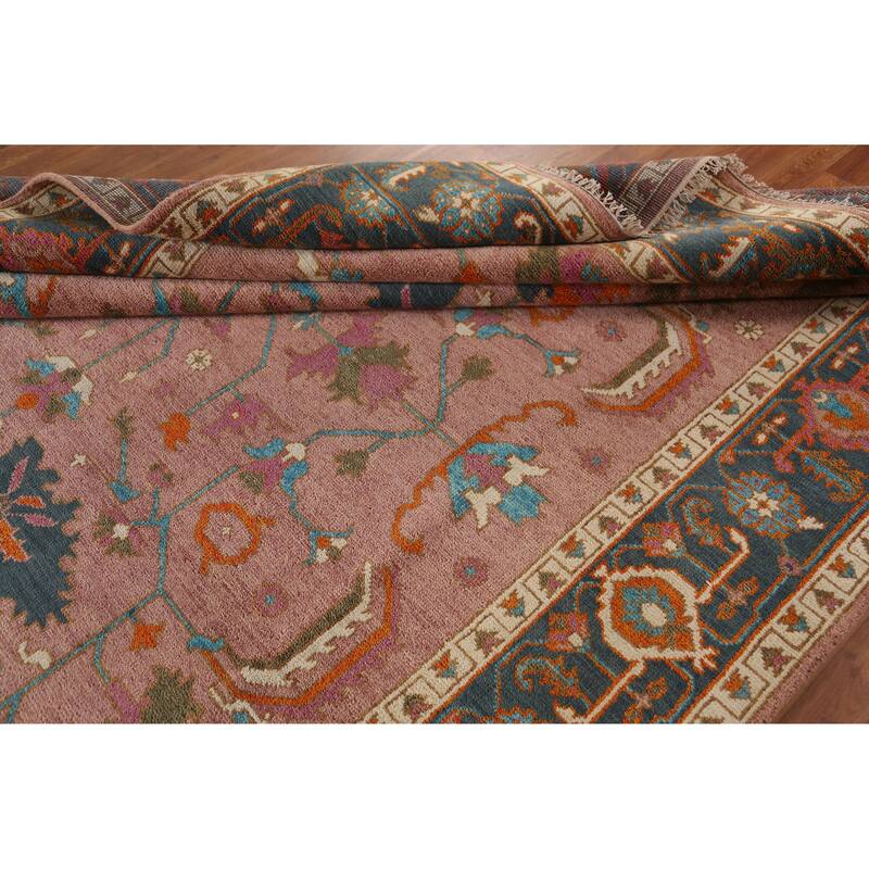 Heriz Serapi Indian Area Rug Handmade Floral Wool Carpet - 8'10" x 11'10"