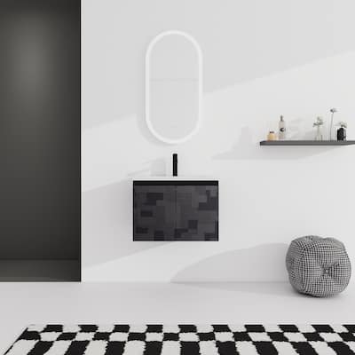 24'' Floating Wall-Mounted Bathroom Vanity With Ceramics Sink & Soft-Close Cabinet Door