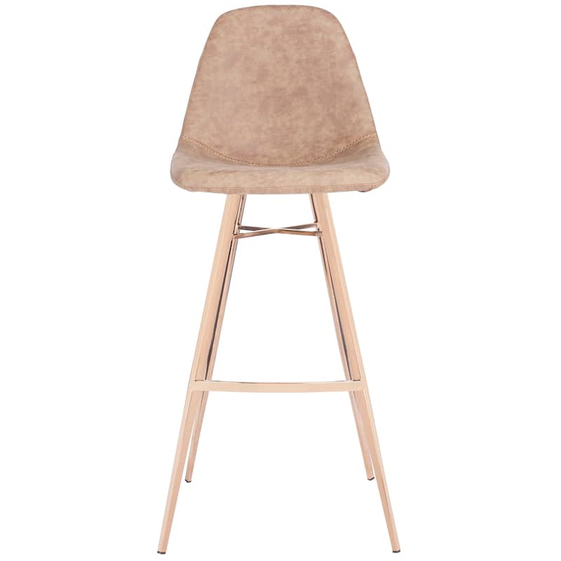 SAFAVIEH Utako -29 Inch Brown/ Copper Bar Stool - 18.5" x 20" x 43" - 19Wx19Dx43H