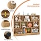 preview thumbnail 16 of 21, 41 inches Wooden Toy Storage Organizer with 10 Cubes for Classroom Daycare Nursery Kindergarten - 55" x 9.5" x 41" (L x W x H)