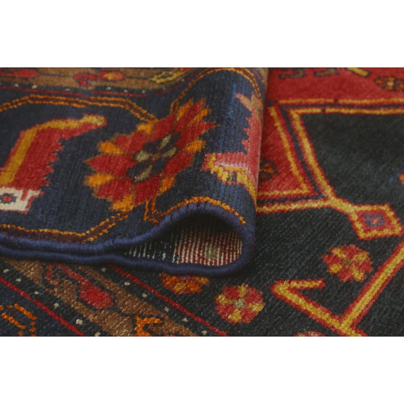 Noori Rug Vintage Distressed Bahman Rust/Charcoal Runner - 4'4" x 7'10"