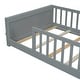 preview thumbnail 39 of 44, Twin size Floor Platform Bed with Built-in Book Storage Rack