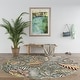 preview thumbnail 19 of 51, Caprice Mid-Century Modern Floral Indoor Area Rug 5'3'' Round - Seafoam
