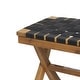preview thumbnail 9 of 8, Roomfitters Outdoor Bench with Handcrafted Rope Weave Seat, X-Cross Frame Design, Durable and Stylish Seating, Black Woven