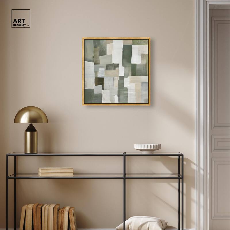 Pale Jade Green I Canvas by Art Remedy