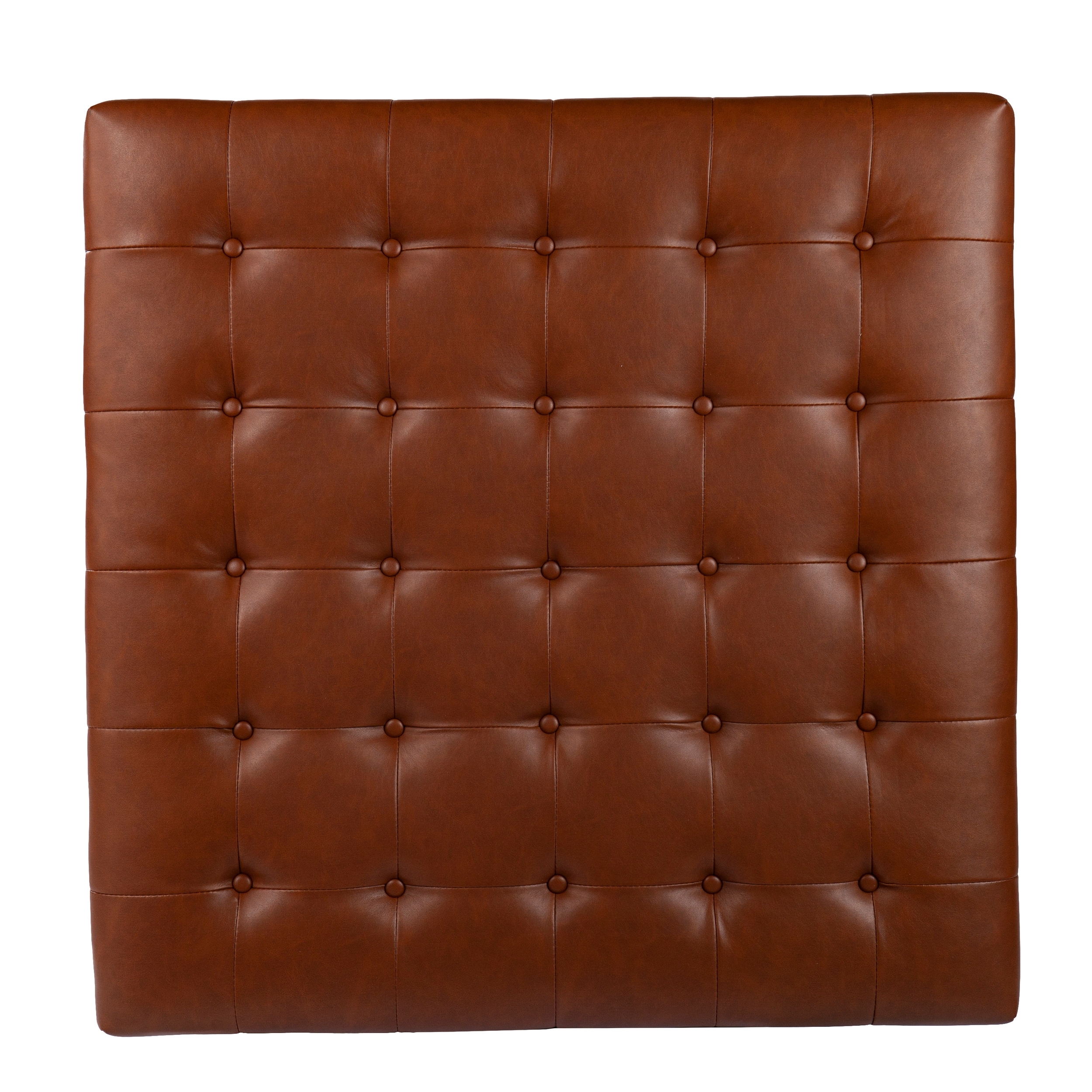 Strick & bolton healy hot sale leather tufted ottoman