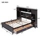 preview thumbnail 4 of 10, Full Size Platform Bed with Storage, Wooden Bedframe w/All-in-One Storage Cabinet & 4 Drawers Underneath for Kids/Teens/Adults