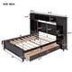 preview thumbnail 7 of 13, Full Size Wooden Bed With All-in-One Cabinet and Shelf