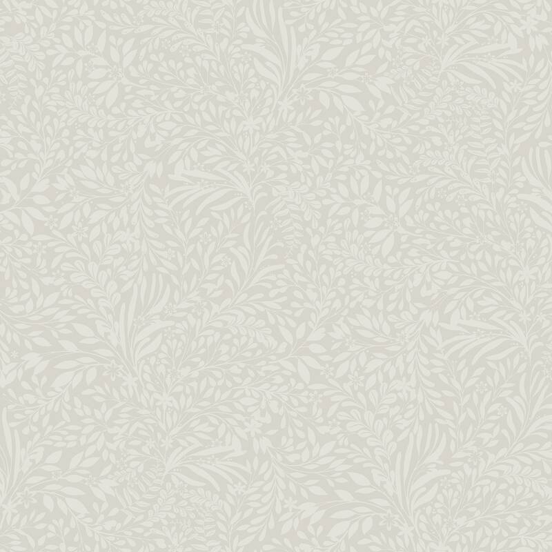 A-Street Prints Kristina Light Grey Botanical Wallpaper