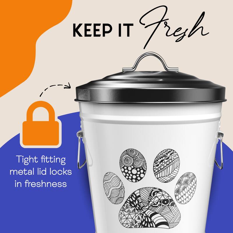 Amici Pet Food Zentangle Safe Storage Canister