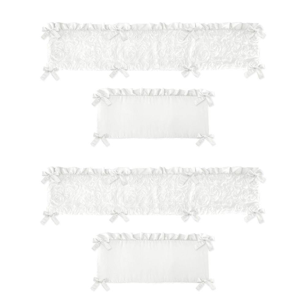white bumper pads