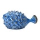 preview thumbnail 5 of 7, Stoneware Puffer Fish, Blue Reactive Glaze (Each One Will Vary)