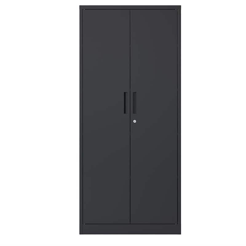 72"H Metal Lockable Storage Cabinet with Doors and 4 Shelves