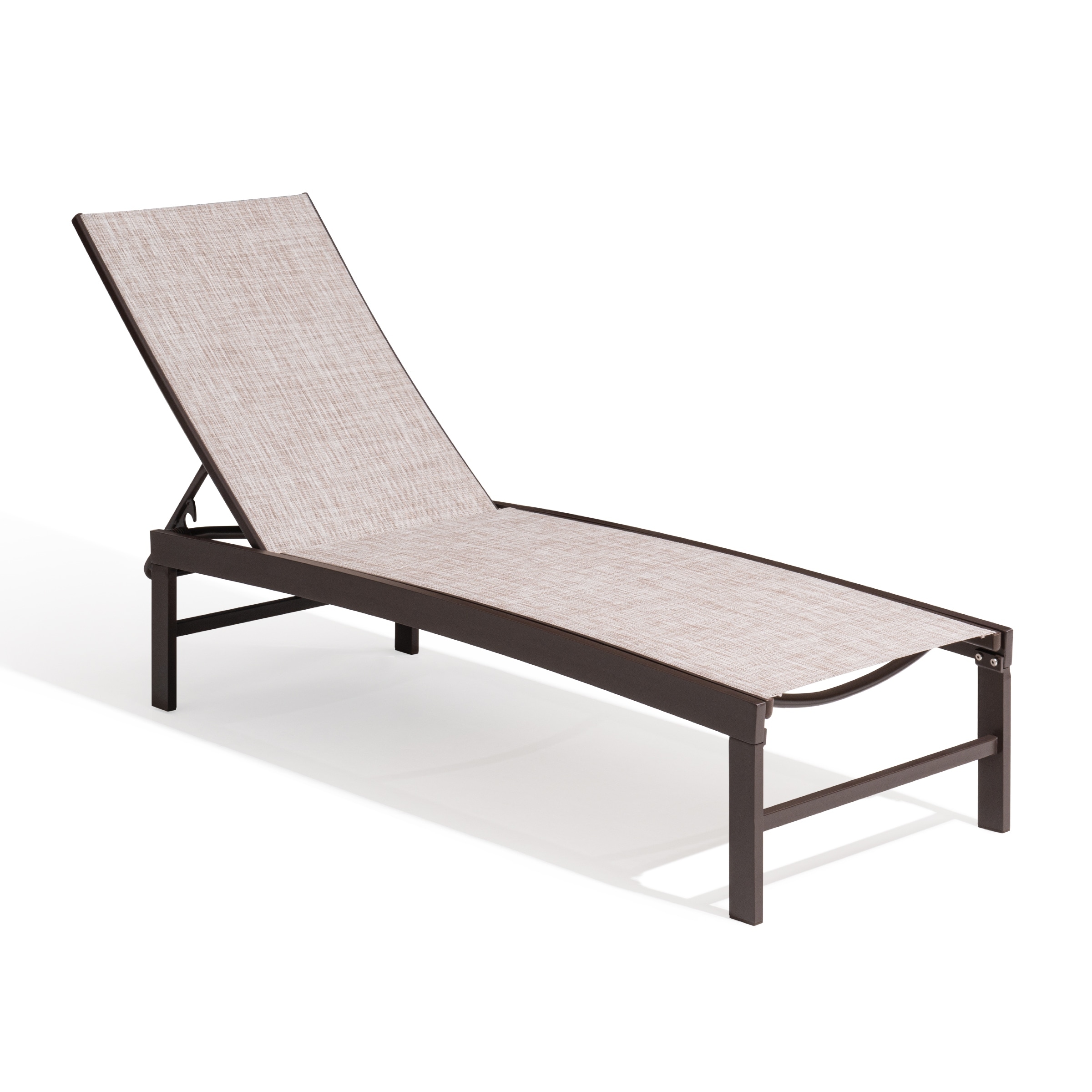 All-Weather Adjustable Aluminum Outdoor Pool Lounger Chaise-image