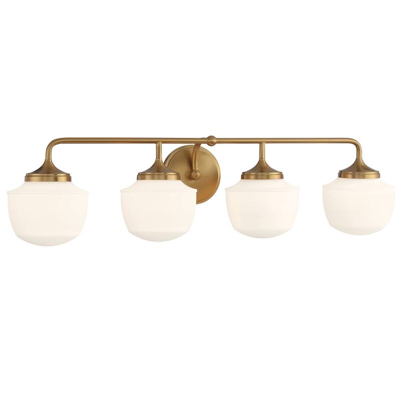 Minka Lavery 2574 Cornwell 4 Light 32" Wide Vanity Light with Etched - Aged Brass