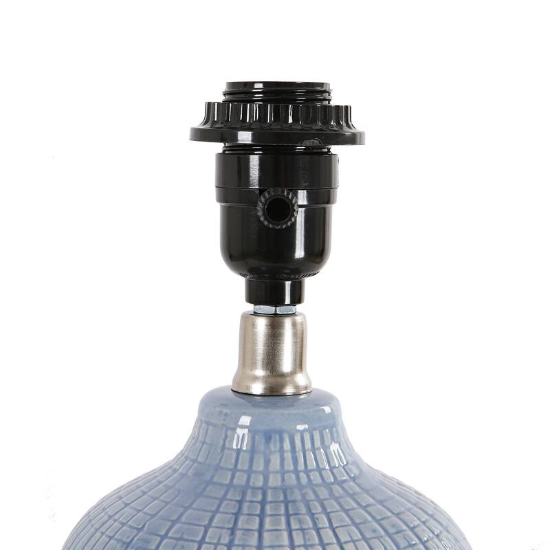 Traditional Ceramic Woven Table Lamp for Living Room