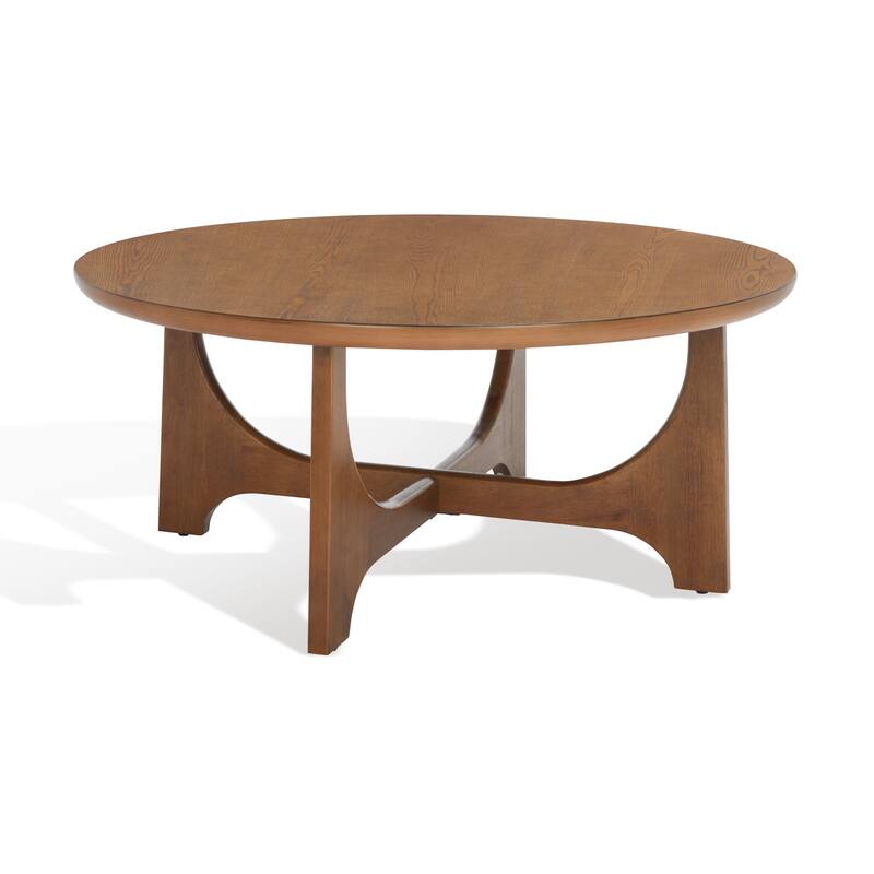 SAFAVIEH Couture Sasha Wood Round Coffee Table - 40 in. W x 40 in. D x 18 in. H