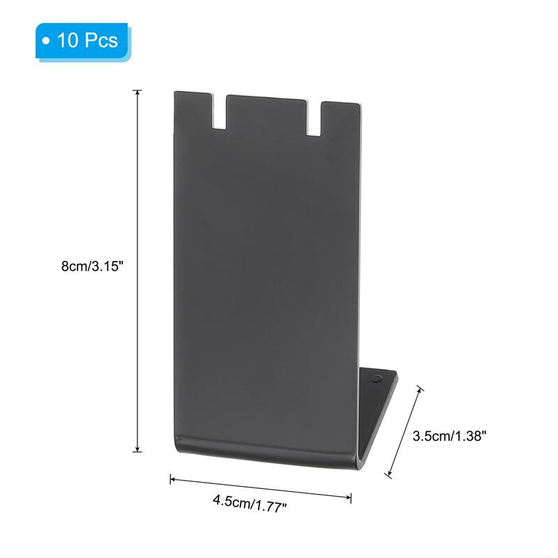 10pcs Earring Display Stand,Acrylic Earring Holder L Rack - Black