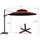 preview thumbnail 33 of 35, Luxury Patio Cantilever Umbrella with Round Double Top