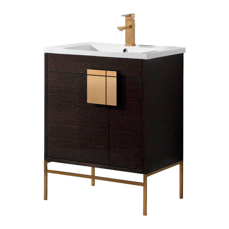 Modern Bathroom Vanity Set, Vireous China Sink Top 30"