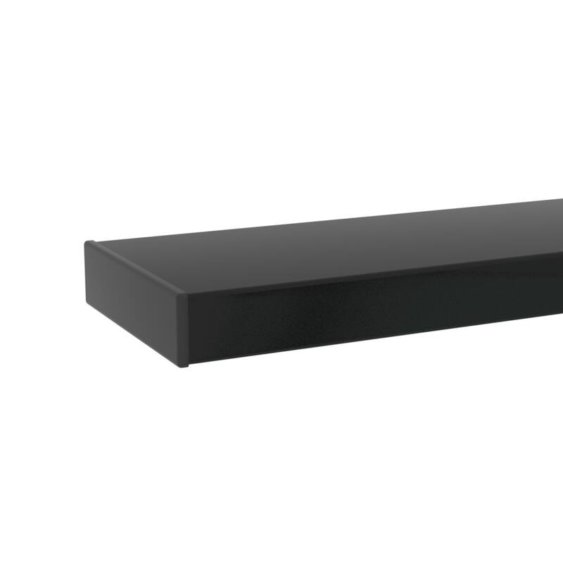 Modern Coffee Table with Storage Shelf for Living Room - Black