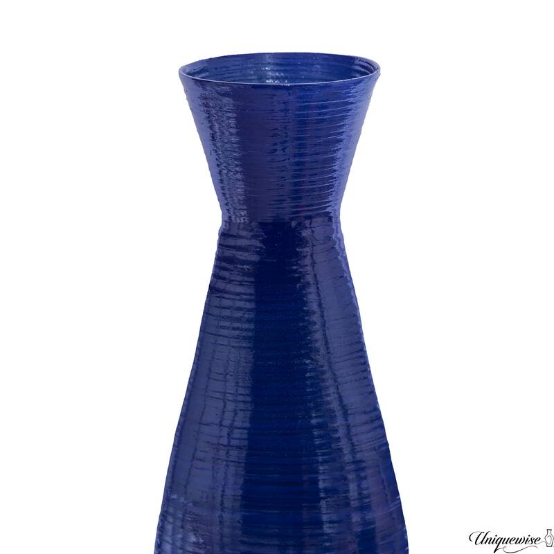 Decorative 24-inch Tall Red Bamboo Floor Vase for Modern Home, Office, Living Room, Bedroom, and Entryway Interior Decor